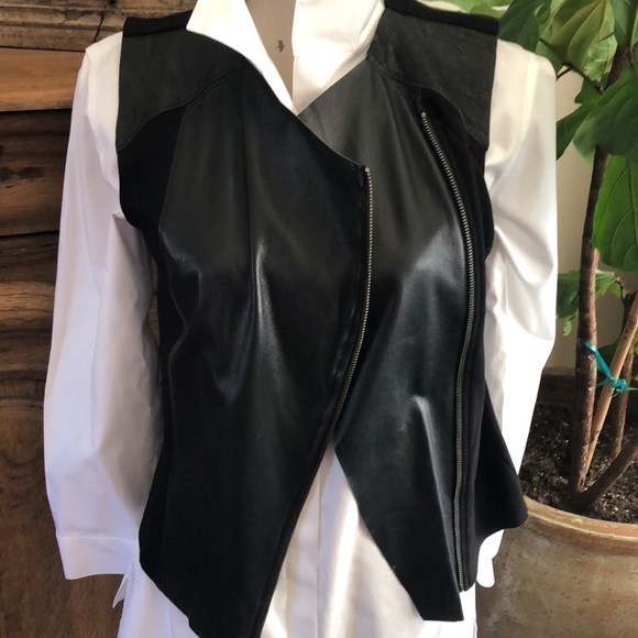 Michael Stars Leather Vest - Picture 3 of 9